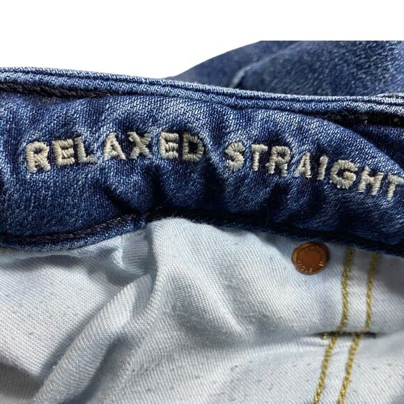 American Eagle Jeans Mens 32x31 (Tag 30x32) Blue Relaxed Straight Stretch Denim - Picture 8 of 10